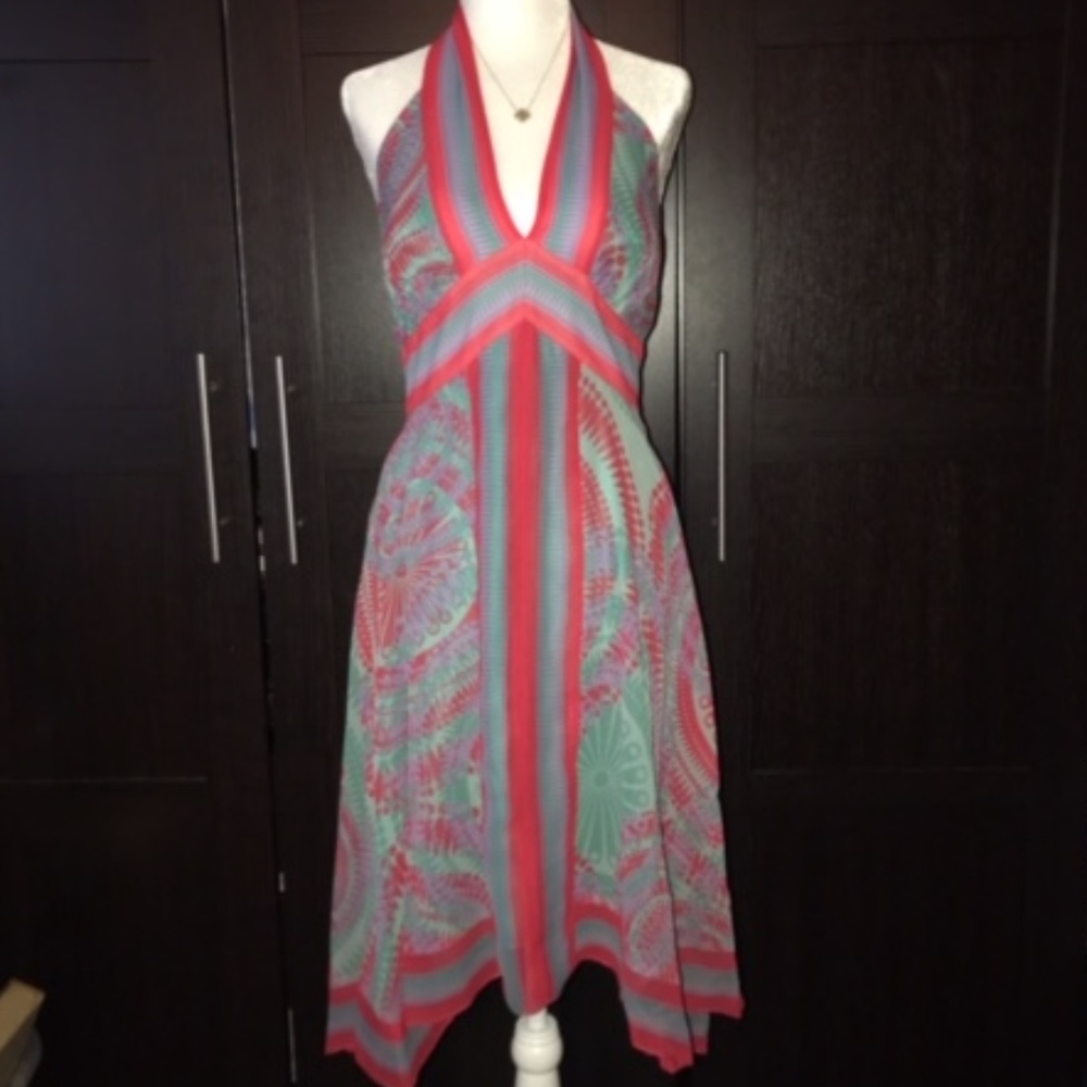 BCBGMaxAzria Multicolor Asymmetrical Dress